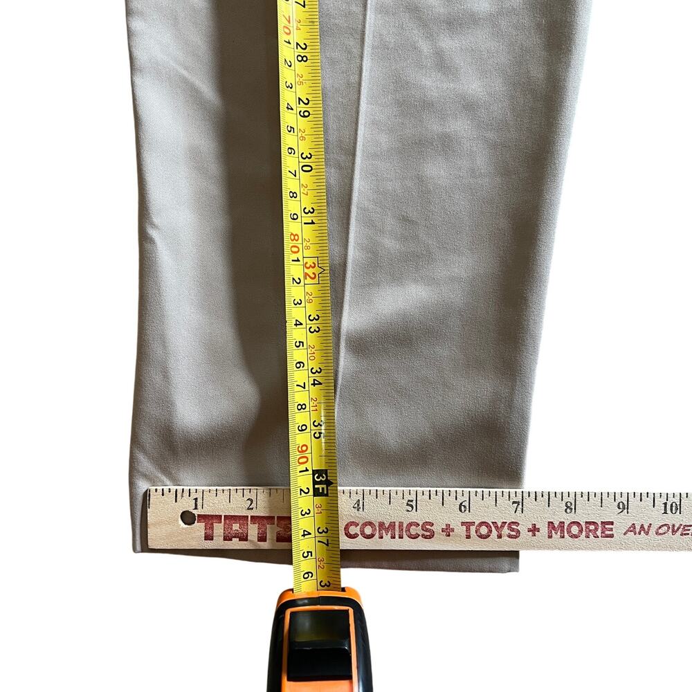 ALA Beige Elastic Waist Straight Leg Pants womens Size 8 - Picture 7 of 9
